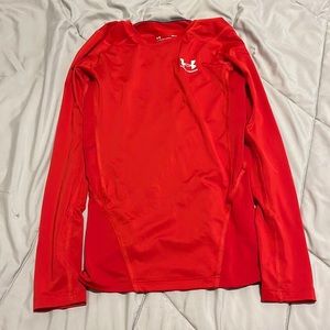 MENS Red Under Armour Compression Shirt S